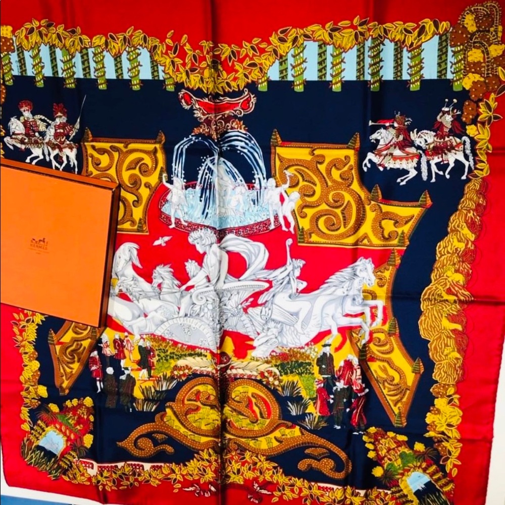 Authentic Hermes Silk Scarf